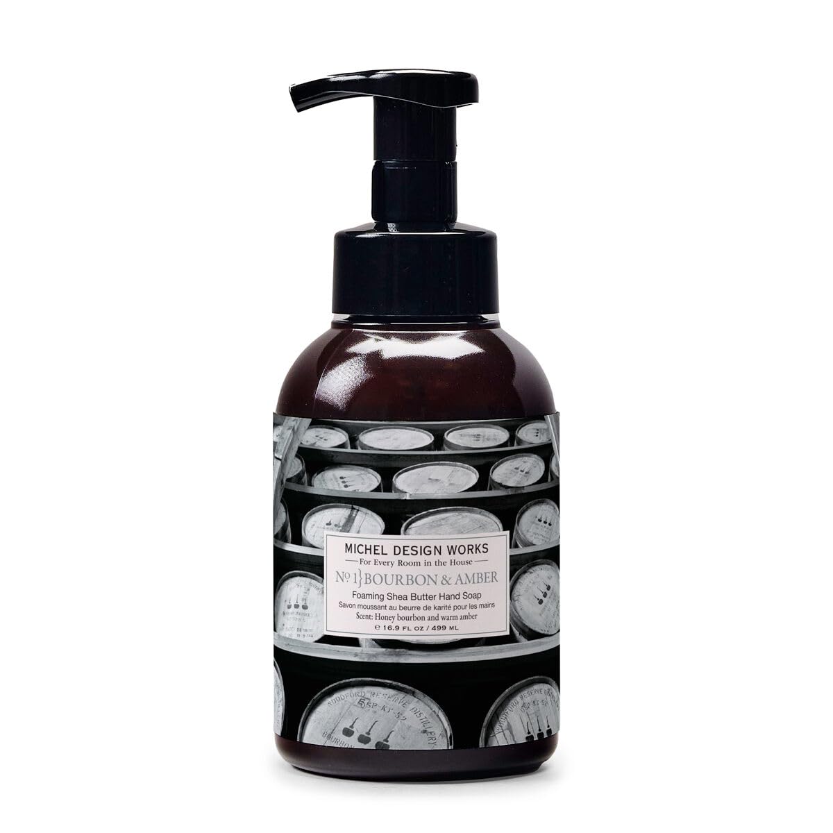Michel Design Works Foaming Hand Soap 16.9oz, Bourbon & Amber Scent and Design, Shea Butter and Aloe Vera Blend, Beautiful Container with Pump Beauty & Personal Care Michel Design Works