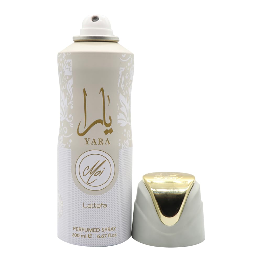 Lattafa Yara Moi - Floral, Fruity, Sweet, Woody - Perfumed Deodorant Spray for Unisex, 6.67 Ounce / 200 ml Beauty and Personal Care Lattafa