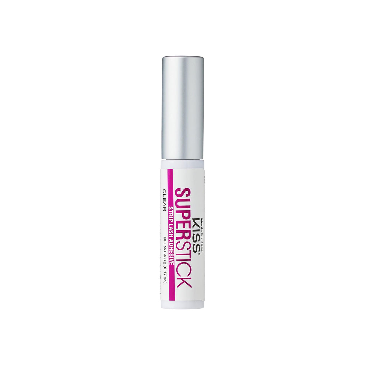 Kiss SuperStick Lash Glue for Strip Eyelashes, Clear, 0.17 Oz (4.8 g), Dermatologist-Tested, Extended Wear Lash Adhesive, Easy-to-Apply Quick-Dry