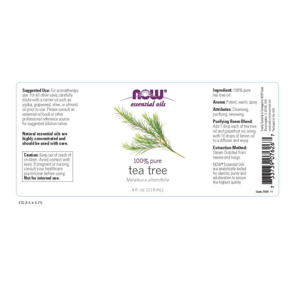 Now Foods Tea Tree Oil, 4 Ounces, Pack of 3 Beauty & Personal Care NOW Foods