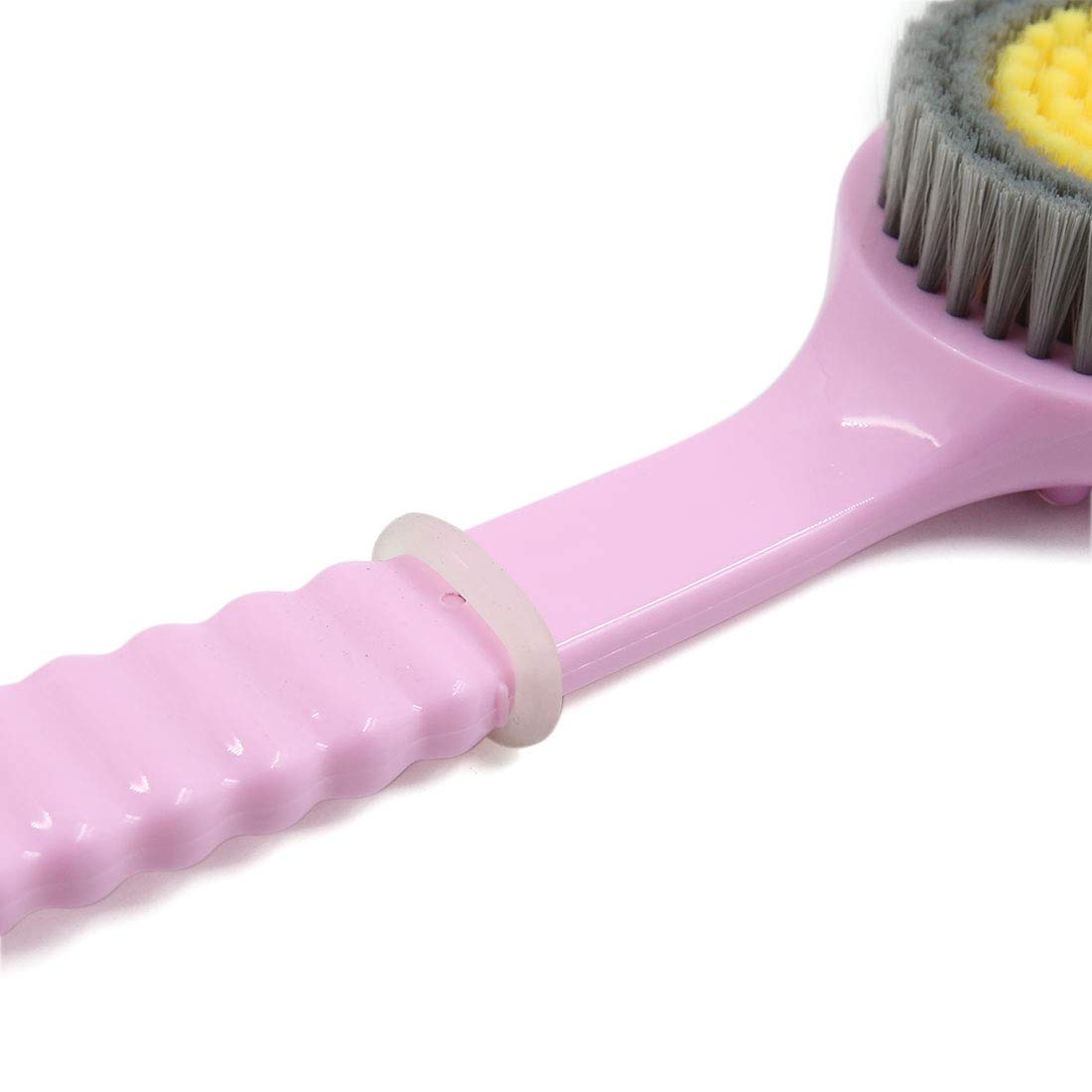 Ruilogod Pink Black Soft Bristle Good Performance Handle Body Brush Shower Scrubber 12.2inch (id: 39d d5b 35d b1e 39f Beauty and Personal Care Ruilogod