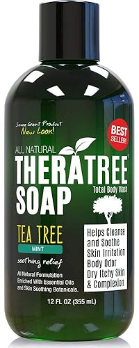 Oleavine TheraTree Tea Tree Oil Soap with Neem Oil - 12oz - Helps Skin Irritation, Body Odor, & Helps Restore Healthy Complexion for Body and Face Beauty & Personal Care Oleavine
