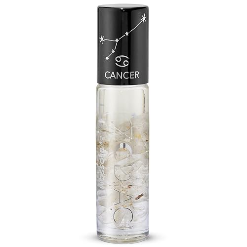 Blossom Lip Gloss Zodiac Sign Vanilla Scented Roll-On Lip Gloss, Moisturizing + Hydrating with Zodiac Crystals, Made in USA, 0.20oz, Cancer Beauty & Personal Care Blossom
