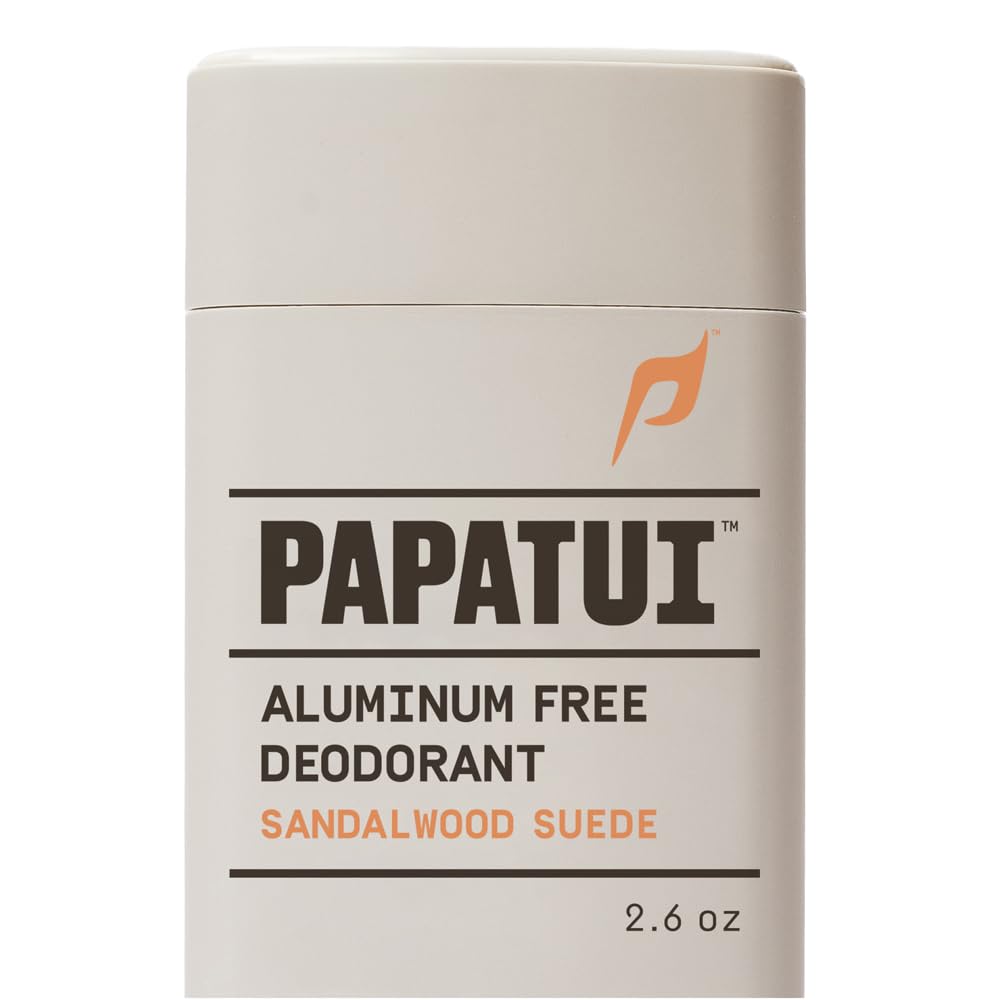 PAPATUI by Dwayne Johnson Aluminum-Free Deodorant for Men - Odor Protection, Moisture Absorption, Skin Nourishing Formula - Sandalwood Suede - 2.6oz Beauty and Personal Care PAPATUI