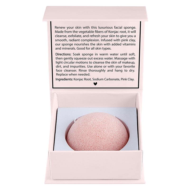 Bella Sleep + Spa Facial Self Care Boxed Konjac Sponge, 3.5-Inch, Blush Beauty and Personal Care Bella Sleep + Spa
