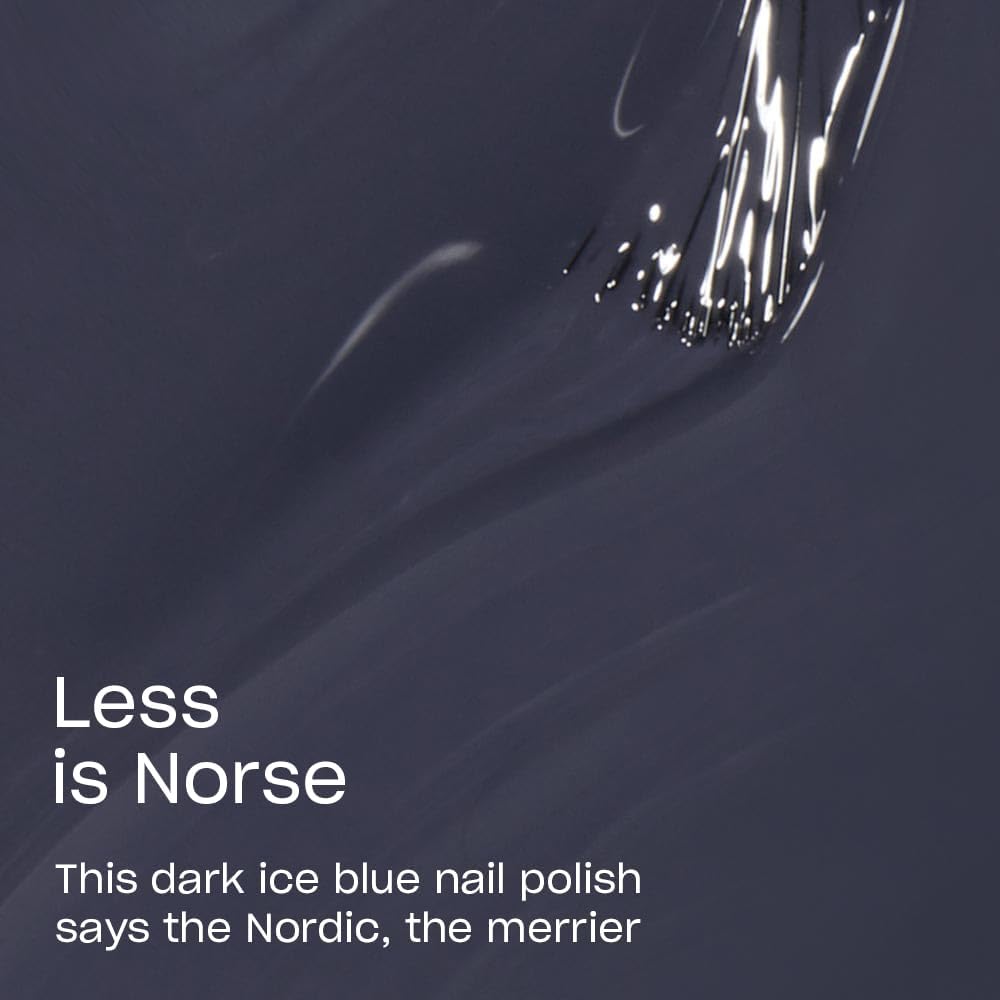 OPI Nail Lacquer Less is Norse | Opaque Dark Blue Crème Chip Resistant Nail Polish | Iceland Collection Beauty & Personal Care OPI