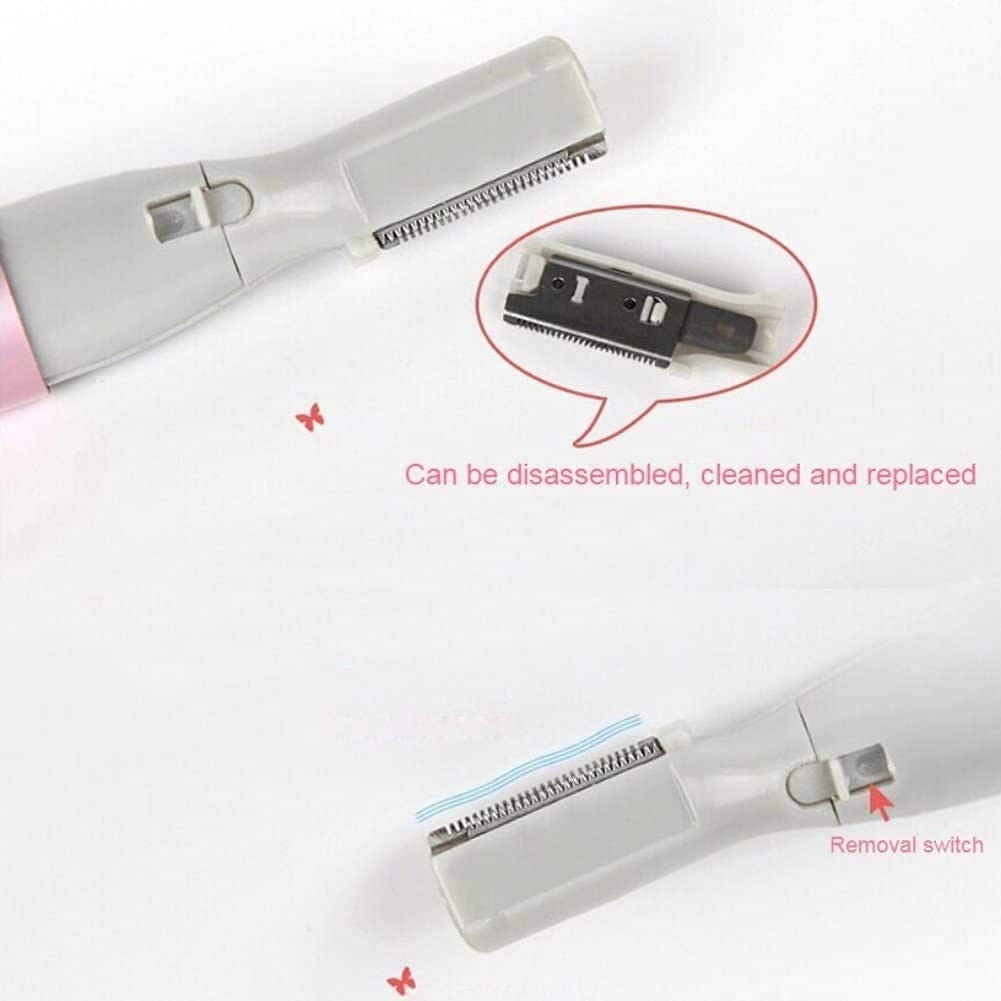 DABEDE Eyebrow Trimmer, Razor for Women Electric Facial Hair Remover, with Comb Eyebrow Epilator No Pulling Sensation Painless for Face Chin Neck Beauty and Personal Care DABEDE