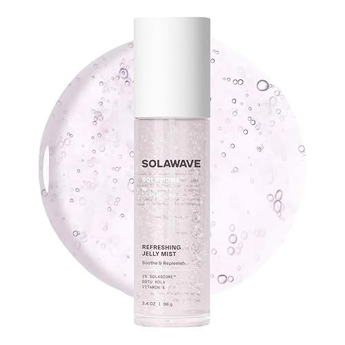 Solawave Refreshing Jelly Mist Toner with Gotu Kola, Prebiotics, Probiotics, Hydrating Pro Vitamin B5 for All Skin Types (3.4 OZ) Beauty & Personal Care Solawave