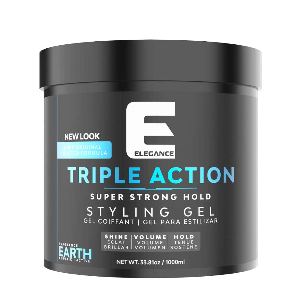 E Elegance Earth Fragrance Triple Action Hair Gel for Men And Women - Super Strong Hold, Extreme Volume, And Long Lasting Shine - Flake Free Beauty & Personal Care E Elegance