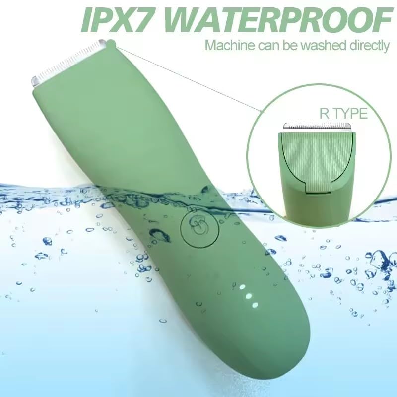 QDKVTNDJZ Body Pubic Hair Trimmer for Men, Electric Groin, Waterproof Groomer with Replaceable Ceramic Blade Beauty and Personal Care QDKVTNDJZ