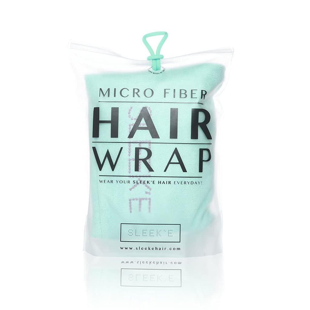 Sleek'e Microfiber Hair Wrap - Mint ,Ultra Absorbent and Soft, Spa-Quality, Anti-Frizz Turban Twist Hair Towel, Reduces Drying Time by 50% for