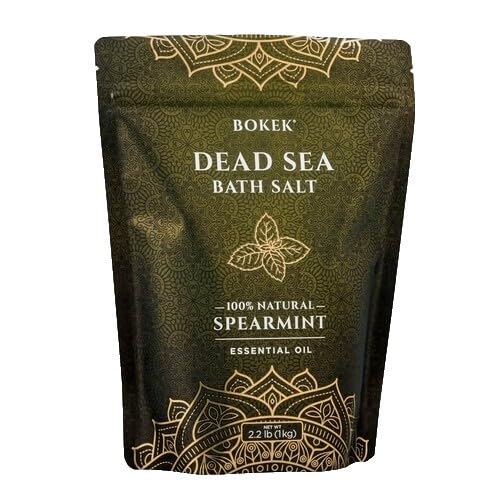 Bokek, Natural Dead Sea Bath Salt With Spearmint Essential Oil, 2.2 Lb Beauty and Personal Care HerbsPro