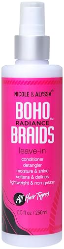 Nicole & Alyssa Leave-In Conditioner Spray for Boho & Crochet Styles, Lightweight Moisturizing Detangler, Curl-Friendly Formula, Frizz Control Beauty & Personal Care Nicole & Alyssa