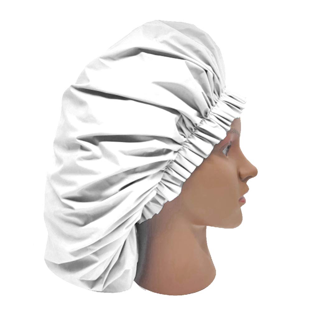 ELEBOX Premium Collection Super Jumbo Shower Cap White Beauty & Personal Care ELEBOX