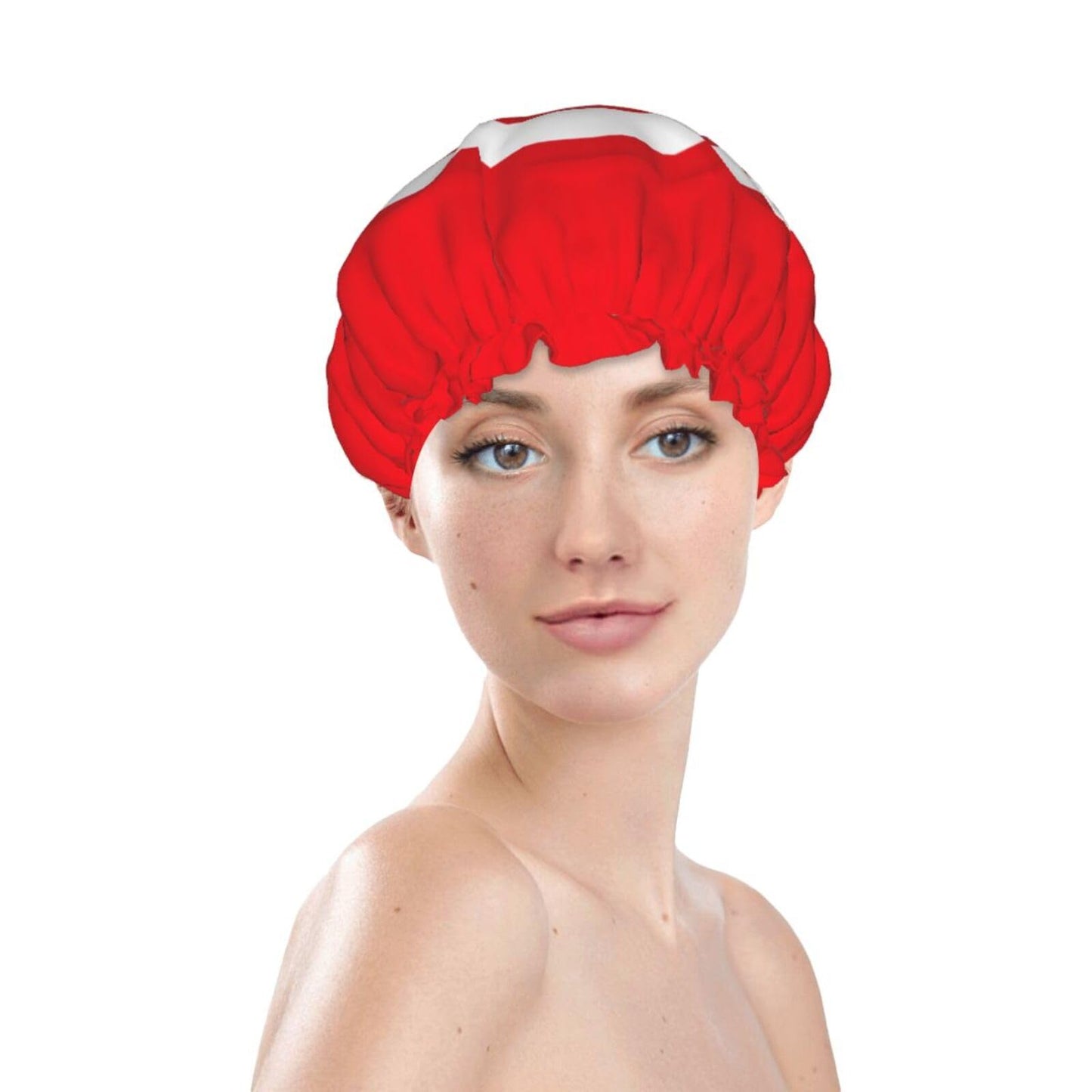 Tunisia Flag Prints Shower Cap Double Layer Lined Waterproof Bathing Shower Hat Beauty and Personal Care Hayyett