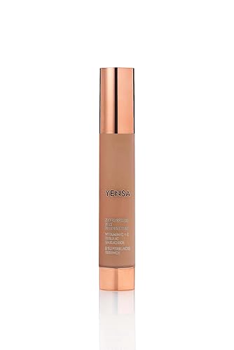 YENSA Serum Foundation Makeup - Super Silk Full Coverage Foundation Enriched with Peptides, Vitamin C & Ferulic Acid to Help Reduce Fine Lines Beauty & Personal Care YENSA