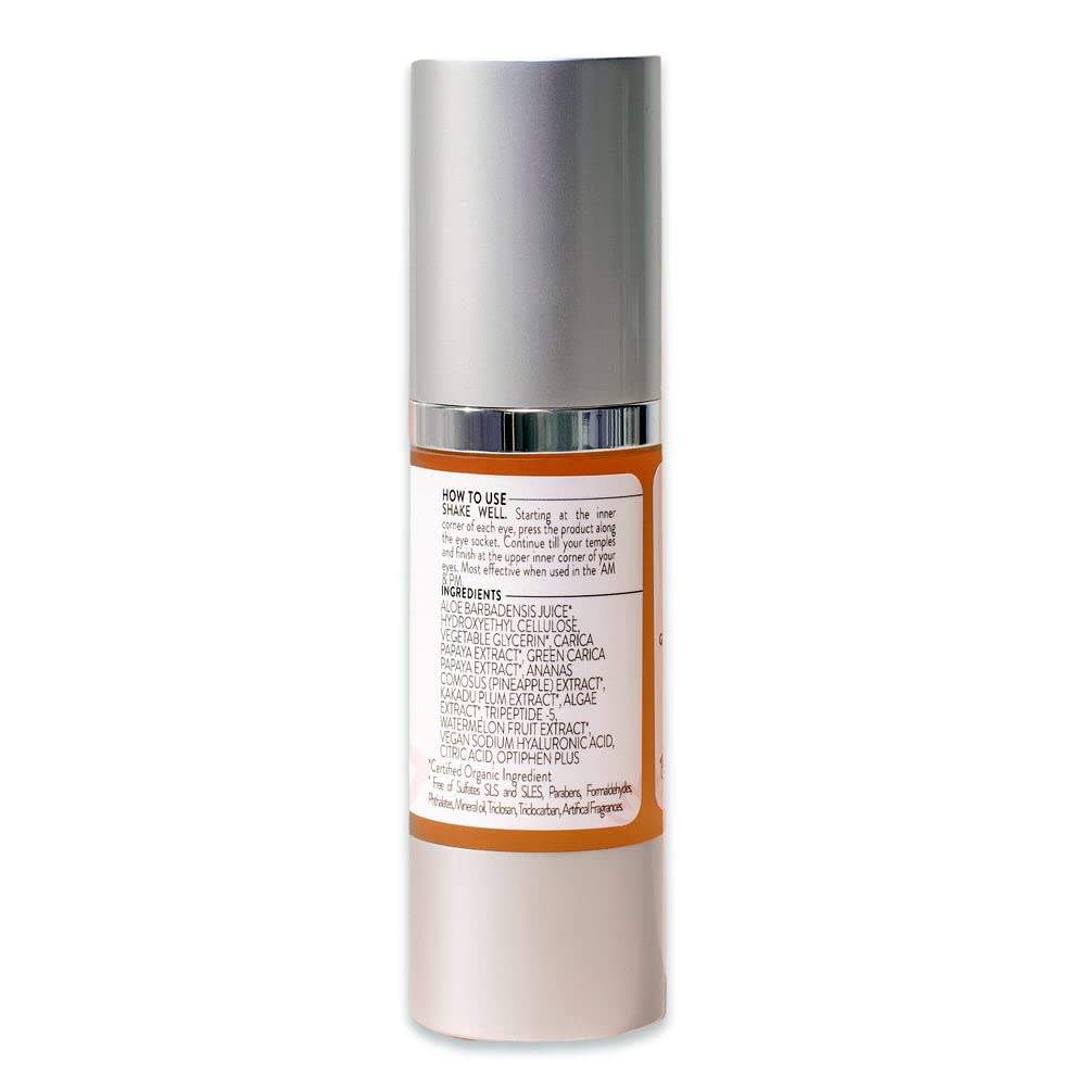 Glimmer Goddess Organic Hydrating Eye Serum with Peptides & Vitamin C, 1 oz Beauty & Personal Care GLIMMER GODDESS