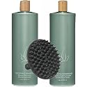 Agave Smoothing Shampoo & Conditioner 1 Liter Duo Set + M Hair Designs Scalp Brush - Frizz Control, Hydrating Hair Care for Soft, Smooth, Shiny Hair Beauty & Personal Care M Hair Designs