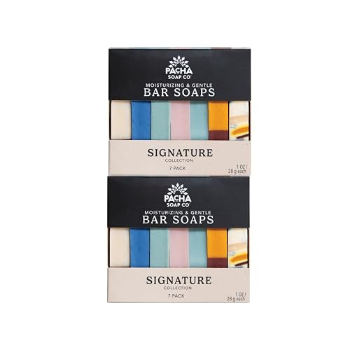 Pacha Soap Co. Bar Soap Variety Set - Signature Scents, Premium Handcrafted Trial & Travel Size Bars for Face, Hands & Body, Hydrating Formula Beauty & Personal Care Pacha Soap Co