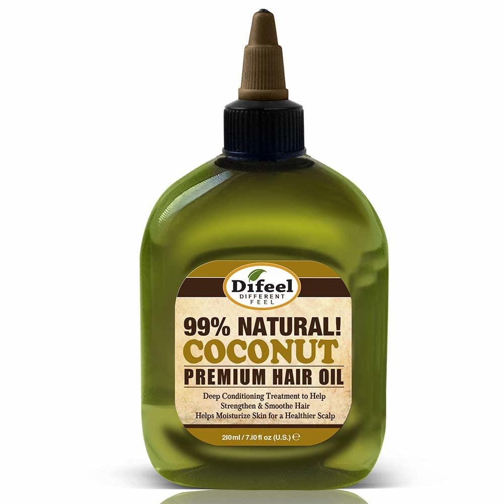 Difeel Premium Natural Hair Oil - Coconut Oil 7.1 oz. - Deluxe 2-PC Gift Set Beauty & Personal Care Difeel