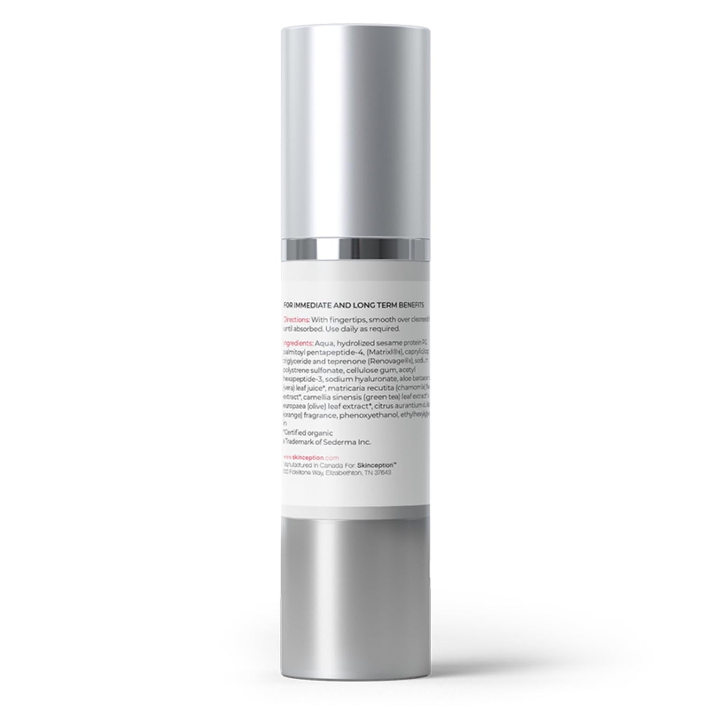 Skinception Instant Wrinkle Reducer - All-Natural Wrinkle Cream Smoothing for Fine Lines & Wrinkles - Fast-Acting Topical Anti-Aging Formula for a Beauty & Personal Care Skinception