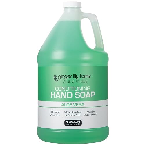 Ginger Lily Farms Club & Fitness Conditioning Liquid Hand Soap Refill, 100% Vegan & Cruelty-Free, Aloe Vera Scent, 1 Gallon (128 fl oz) Beauty & Personal Care Ginger Lily Farms