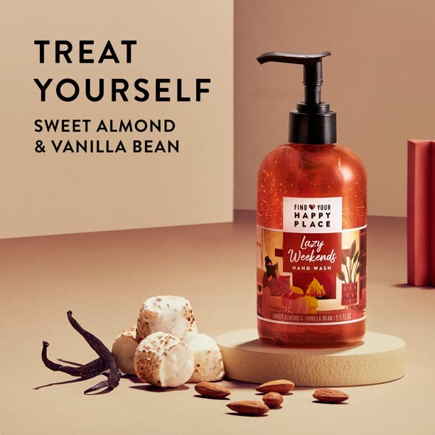 Find Your Happy Place Liquid Gel Hand Wash Lazy Weekends Sweet Almond And Vanilla Bean 9.5 fl oz Beauty & Personal Care Find Your Happy Place