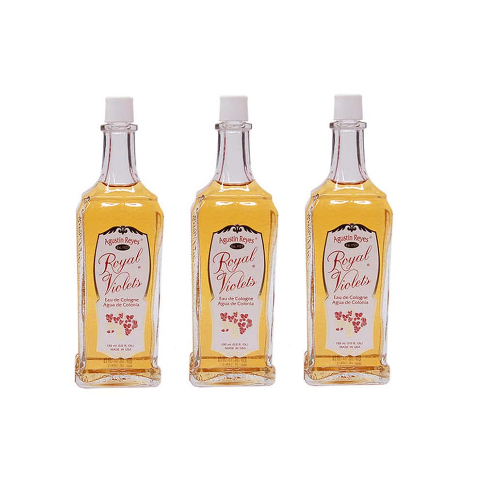 (Pack of 3) Royal Violets By Agustin Reyes 5 Oz Agua De Colonia Eau De Cologne Glass Bottle by Vetrarian Beauty & Personal Care Royal Violets