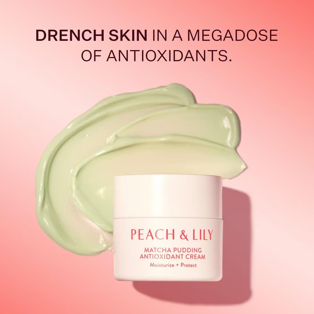 Peach & Lily - Matcha Pudding Antioxidant Cream (1.69 fl oz) - Face Moisturizer Cream - Protect & Hydrate Skin - Green Tea, Vitamin B3, Niacinamide Beauty & Personal Care Peach & Lily