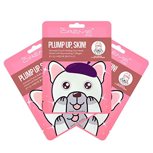 The Crème Shop Plump Up, Skin! Animated Face Mask - Korean Collagen Face Mask to Improve Fine Lines and Wrinkles for a Firm, Vibrant Complexion Beauty & Personal Care The Crème Shop