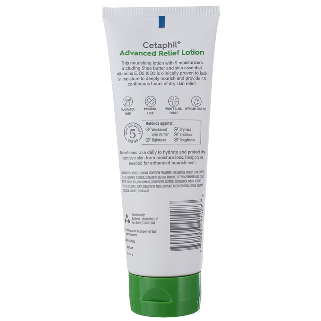 Advanced Relief Lotion, Dry, Sensitive Skin, Fragrance Free, 8 oz (226 g), Cetaphil Beauty & Personal Care Cetaphil