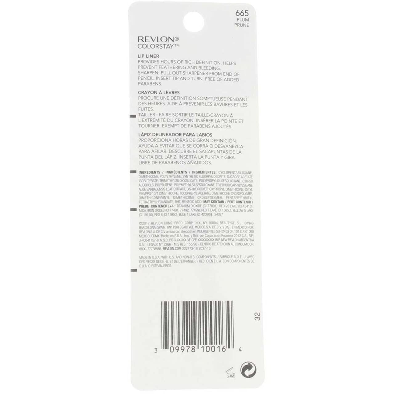 Revlon ColorStay Lipliner with SoftFlex, Plum 665, 0.01 Ounce Beauty & Personal Care REVLON