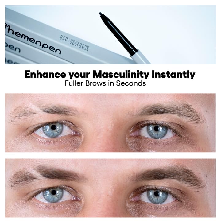 The Men Pen - Waterproof Eyebrow Pen | Beard Filler for Men | Microblading Eyebrow Pen | Hair Filler | Anti-Smudge | Mustache, Beard & Eyebrow Filler Beauty & Personal Care The Men Pen