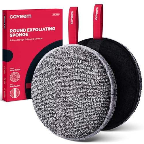 Caveem Exfoliating Body Scrubber, Bath and Body Scrub Buffer, Body Exfoliator for Remove Dead Skin, Gentle and Rough Lightweight Sponge for Shower (2 Beauty and Personal Care CAVEEM Default Title