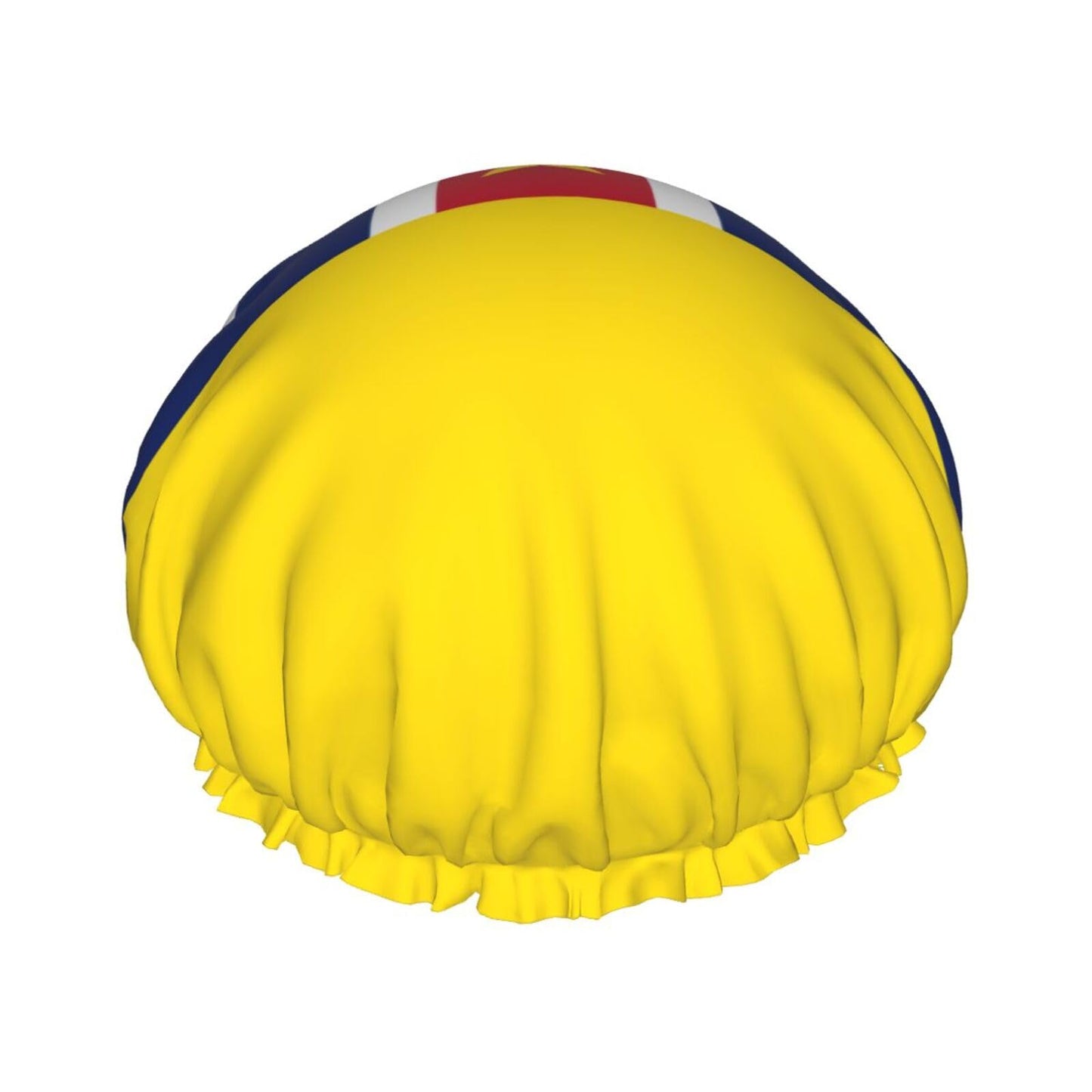 Niue Flag Prints Shower Cap Double Layer Lined Waterproof Bathing Shower Hat Beauty and Personal Care Hayyett
