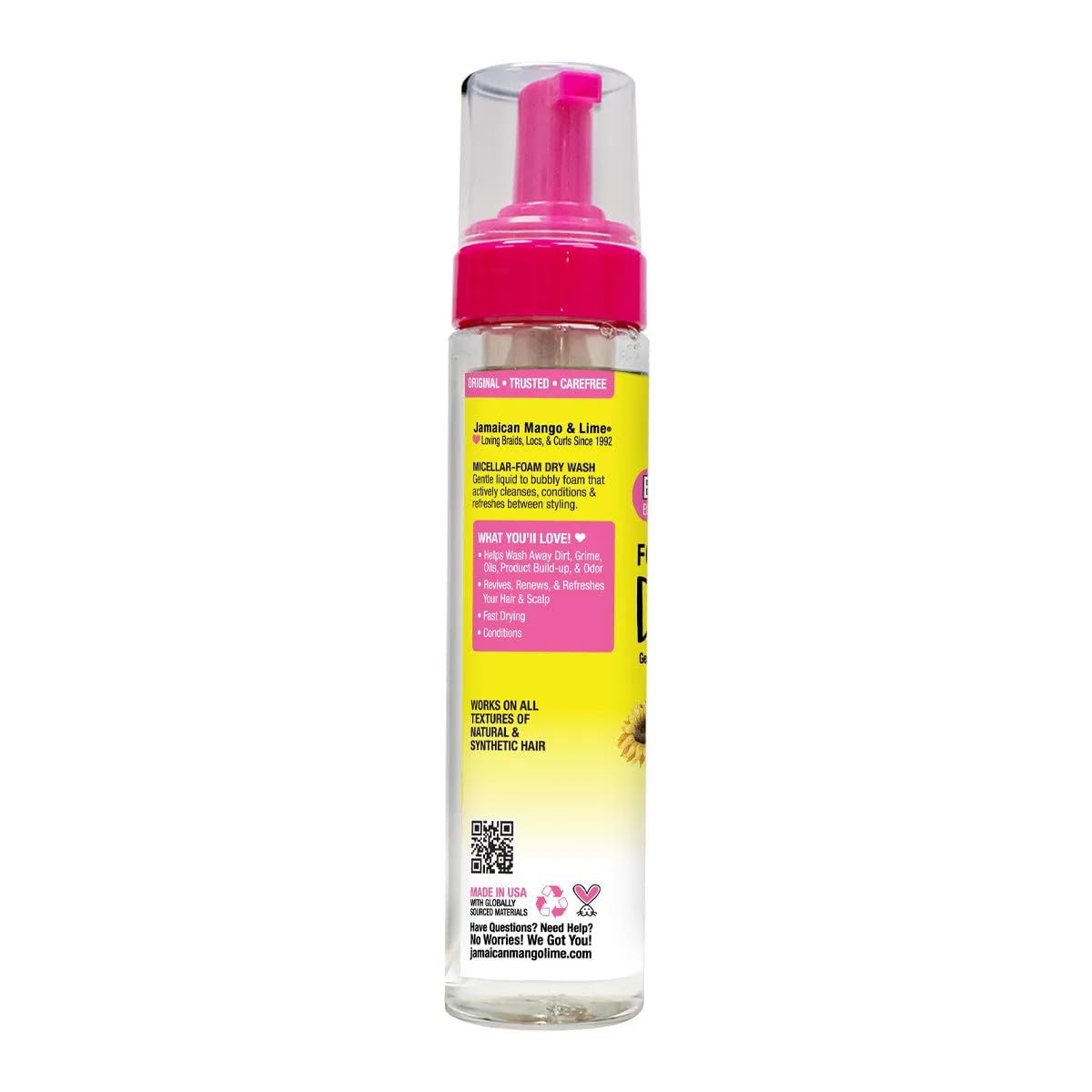 Jamaican Mango & Lime Braids Your Way Dry Wash - Gentle Cleansing Foam for Braids, Locs & Twists - No-Rinse Dry Shampoo for Scalp Beauty & Personal Care Jamaican Mango & Lime