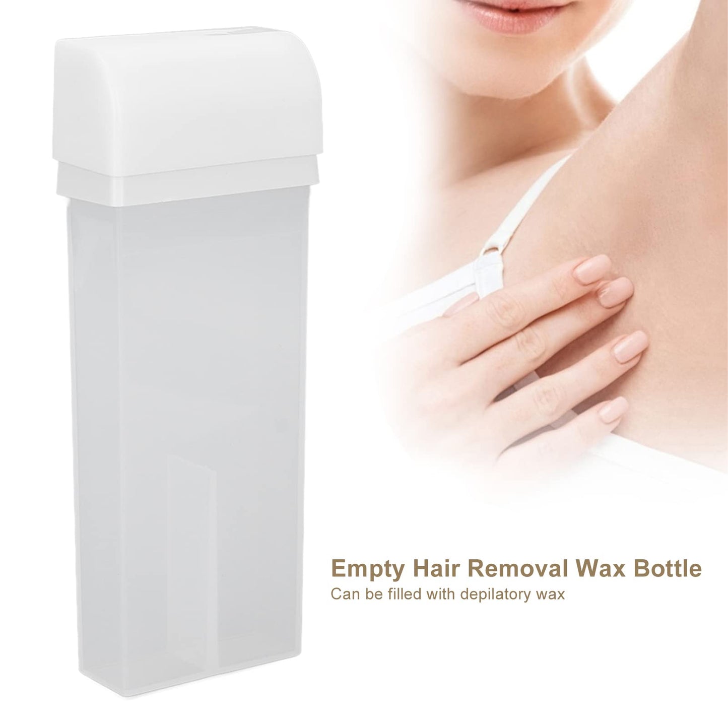Empty Hair Removal Wax Bottle Home Beauty Salon Refillable Depilatory Wax Roller Bottle Container Accessory Beauty and Personal Care GOTOTOP