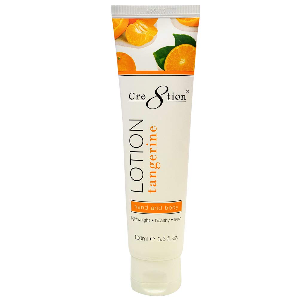 Cre8tion Spa Hand & Body Lotion Nourishing Skin Lotion Moisturizer From Dryness and Flaking 100 ml/fl. 3.3 oz (Tangerine) Beauty & Personal Care Cre8tion