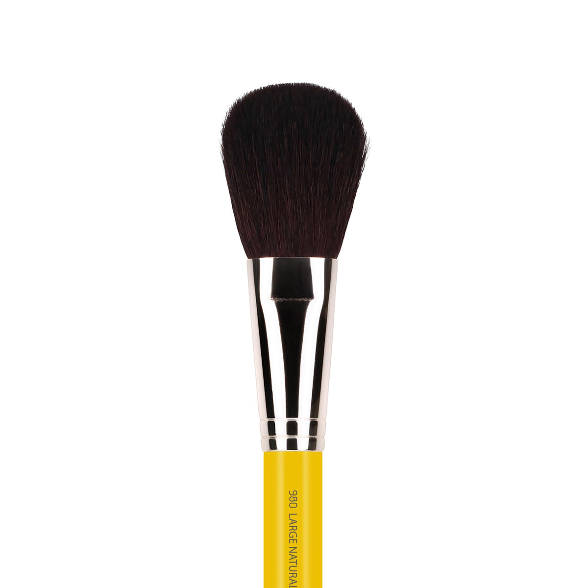 Bdellium Tools Professional Makeup Brush - Studio Series 980 Large Natural Powder - With Soft Synthetic Fibers, For Airbrushed Finish (Yellow, 1pc)