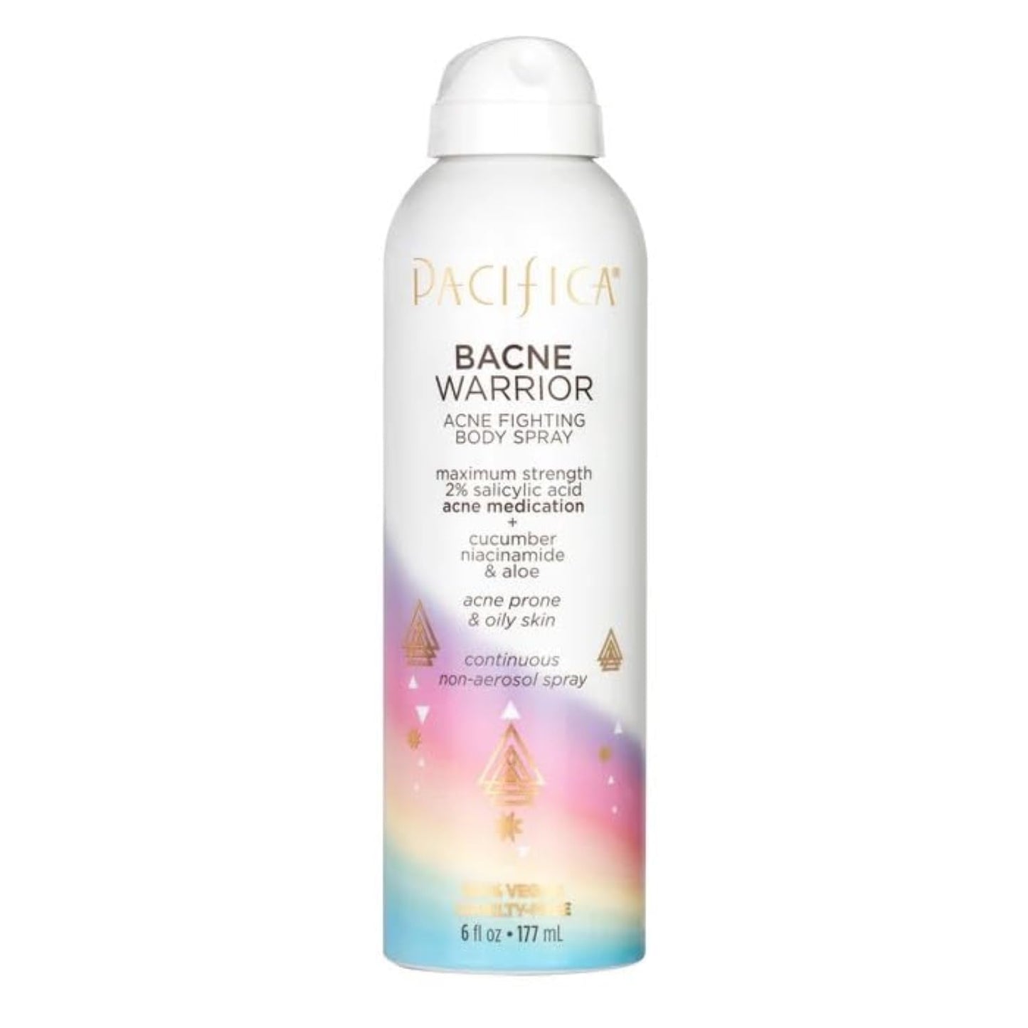 Pacifica Bacne Warrior - Bacne Salicylic Acid Spray, Back Acne Treatment Spray with 2% Salicylic Acid, Niacinamide, and Aloe, Body Acne Warrior Beauty & Personal Care Pacifica