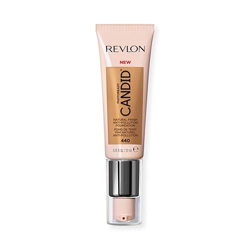 Revlon PhotoReady Candid Natural Finish Foundation, with Anti-Pollution, Antioxidant, Anti-Blue Light Ingredients, 440 Caramel, 0.75 fl. oz. Beauty & Personal Care REVLON