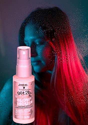got2b GLOW'RIOUS Metallic Shimmer Hair Glitter & Body Glitter Duel Spray 1.69oz (Silver) Beauty & Personal Care Got2B