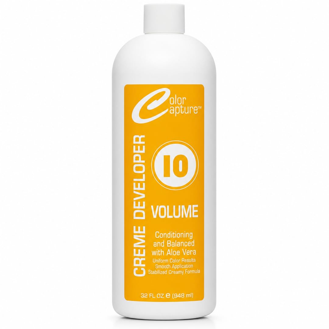 COLOR CAPTUR 10 Volume Cream Hair Developer - Aloe Vera Conditioning Activator for Deposit-Only Color | Paraben-Free, Cruelty-Free, GMP & ISO Beauty & Personal Care COLOR CAPTURE