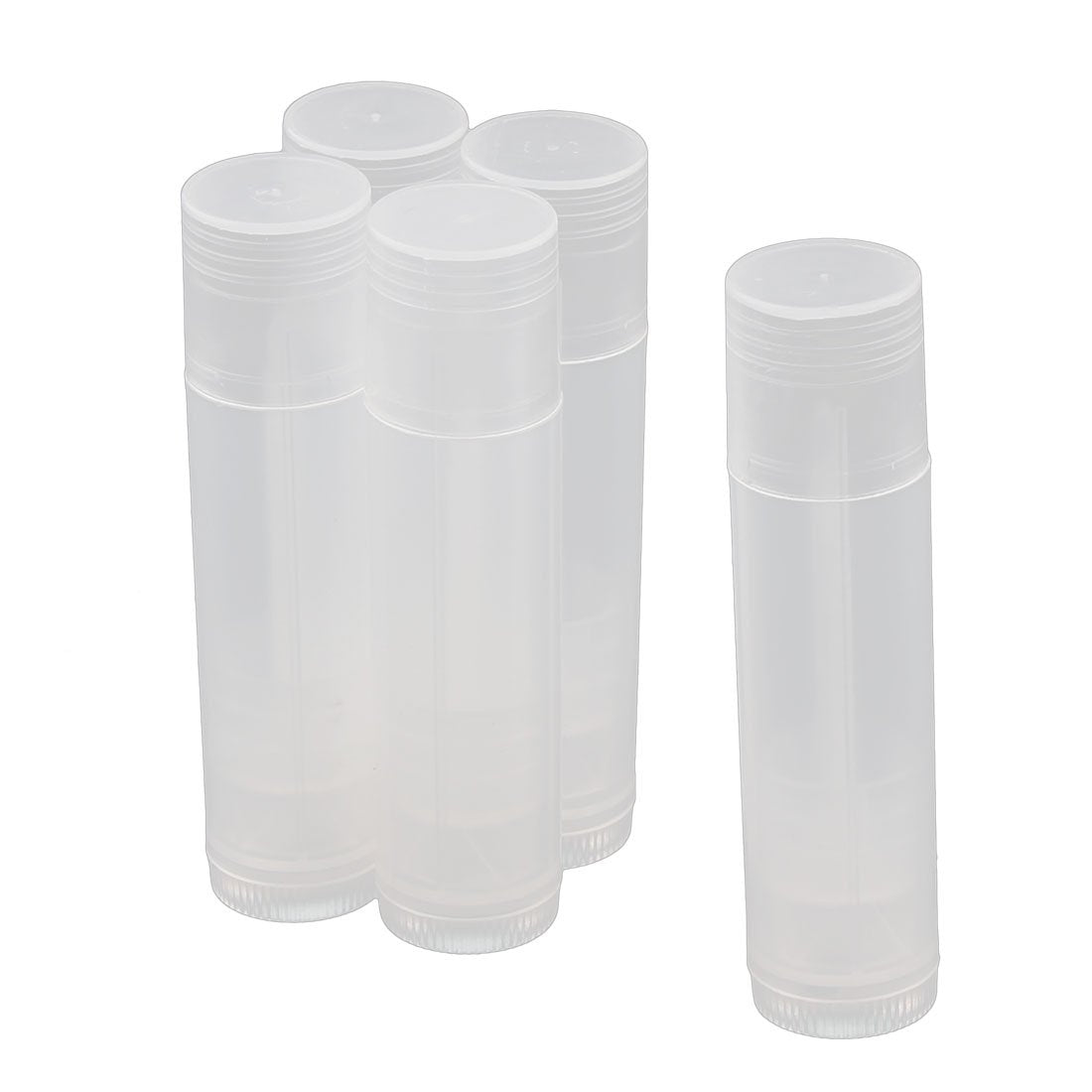 Ruilogod Plastic Empty Lip Balm Tube Lipstick Chapstick Container Cosmetic Holder 5 Pcs Clear (id: 004 6b1 f43 ffe ed9 Beauty and Personal Care Ruilogod