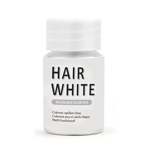 Makeup Hair White, Washable White Hair Dye for Cosplay, Halloween & Theatre - Non-Staining, Quick-Dry Formula, Idea for Dress Up Party, Santa Claus's Beauty & Personal Care LUYIMIN