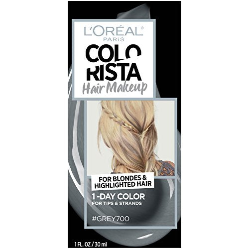 L'Oreal Paris Hair Makeup Temporary 1-Day Hair Color for Blondes, Grey 700, 1 Fluid Ounce Beauty & Personal Care L'Oreal Paris