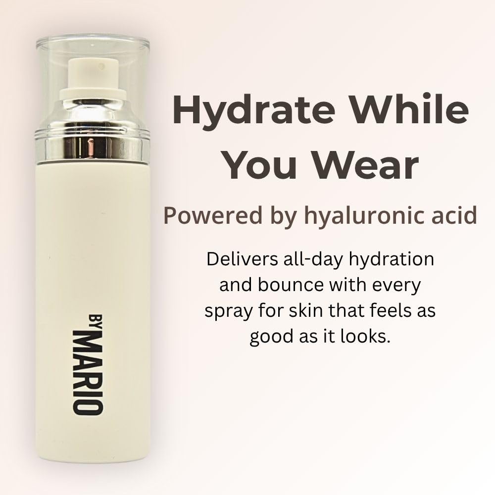 MAKEUP BY MARIO SurrealSkin 16HR Soft Setting Spray, Alcohol-Free, Hydrating Mist for Natural, Long-Lasting Makeup, with Hyaluronic Acid & Vitamin C Beauty & Personal Care BY MARIO