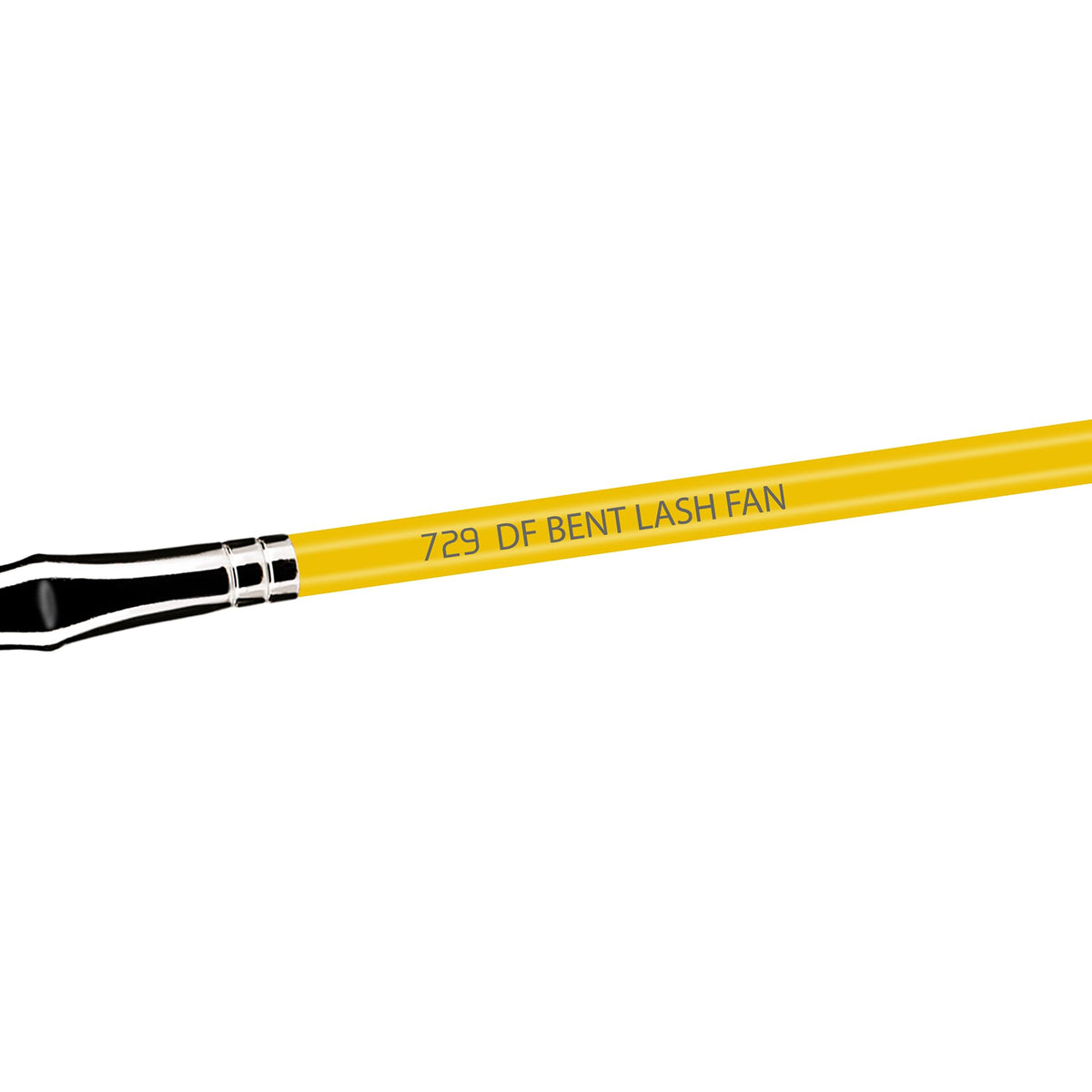 Bdellium Tools Professional Makeup Brush - Studio Series 729 Duo Fiber Bent Mascara Fan - With Soft Synthetic Fibers, For Applying Mascara (Yellow