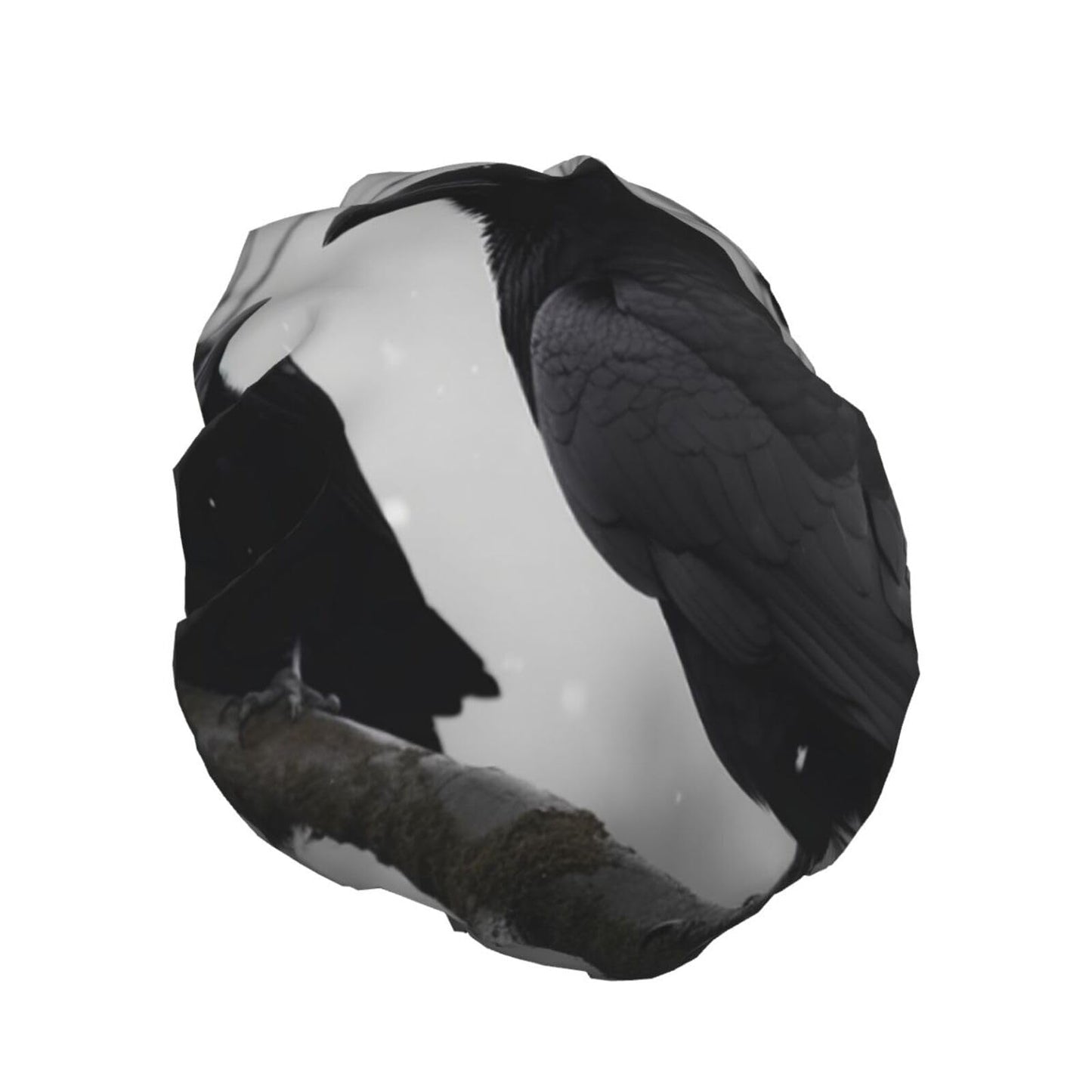 Crow Birds Shower Cap for Women Men Large Reusable Shower Bonnet Double-Layer Waterproof Bath Caps Elastic Band Hair Hat for All Hairstyles Beauty and Personal Care BWLHJKE