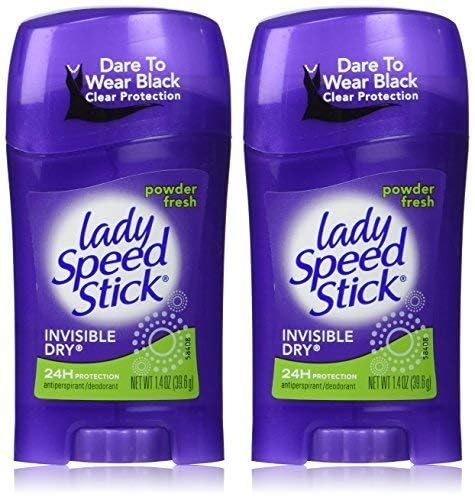 Lady Speed Stick Invisible Dry, Powder Fresh Antiperspirant Deodorant, Net Wt. 1.4 Oz. (2 Pack Value Bundle) by Lady Speed Stick Beauty and Personal Care Lady Speed Stick
